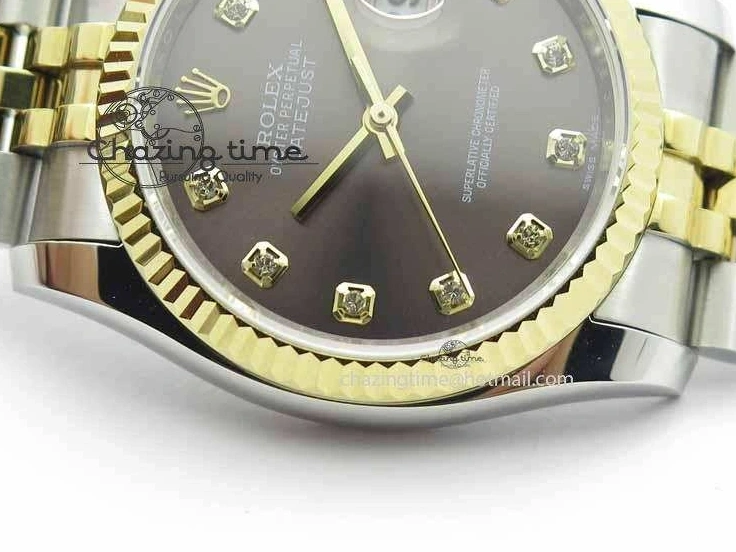 0521 DateJust 116234 SS YG BP Best Edition Gray Dial Diam Markers On SS YG Bracelet SA ZipUp 3745